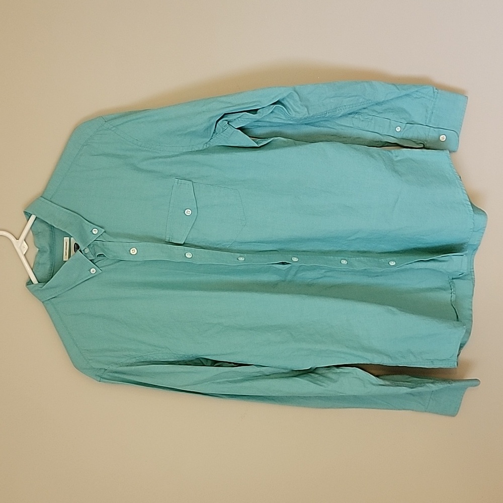 Old Navy Slim Fit Size Large Blue Button Down Long Sleeve Men's Shirt